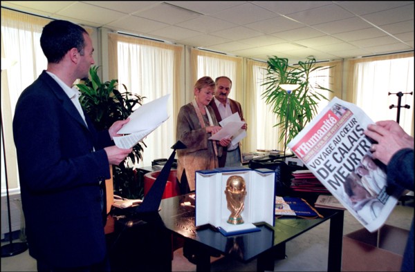 05/03/2002 EXCLUSIVE Marie-George Buffet's last day as sports minister
