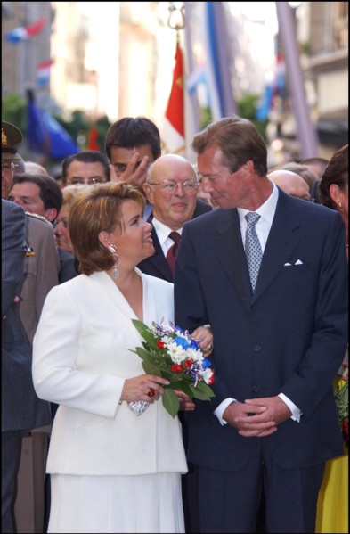 06/23/2002. Royal couple the Grand Duke Henri and the Grand Duchess Marie Teresa celebrate their country's national holiday in Luxembourg.