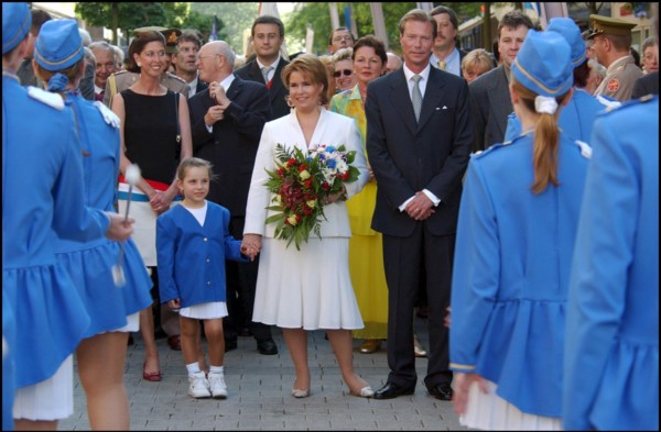 06/23/2002. Royal couple the Grand Duke Henri and the Grand Duchess Marie Teresa celebrate their country's national holiday in Luxembourg.