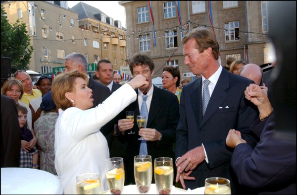 06/23/2002. Royal couple the Grand Duke Henri and the Grand Duchess Marie Teresa celebrate their country's national holiday in Luxembourg.