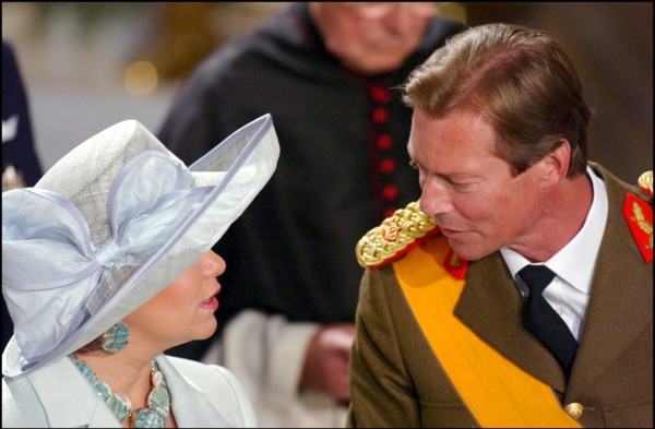 06/23/2002. Royal couple the Grand Duke Henri and the Grand Duchess Marie Teresa celebrate their country's national holiday in Luxembourg.