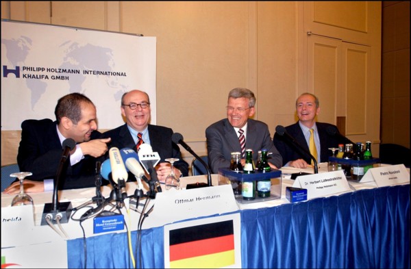 06/26/2002. Mr. Rafik Abdelmoumen Khelifa, on his way to buy Holzmann, the third best-rated building compagny in Germany
