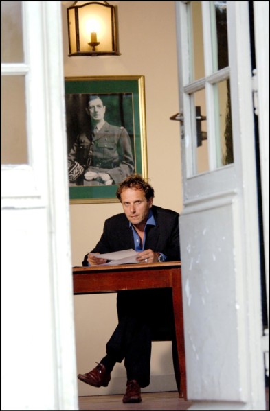 07/01/2002. Actor Charles Berling, stars as Jean Moulin in a tv series, visits Museum of Deportation.