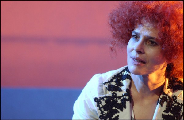 09/02/2002. French actress Fanny Ardant stars in "Sarah" at the Theatre Edouard VII.
