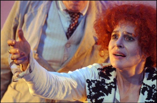 09/02/2002. French actress Fanny Ardant stars in "Sarah" at the Theatre Edouard VII.