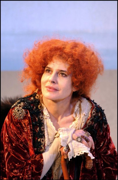 09/02/2002. French actress Fanny Ardant stars in "Sarah" at the Theatre Edouard VII.