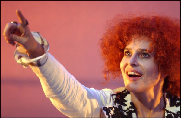 09/02/2002. French actress Fanny Ardant stars in "Sarah" at the Theatre Edouard VII.