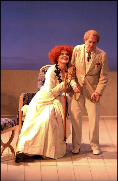 09/02/2002. French actress Fanny Ardant stars in "Sarah" at the Theatre Edouard VII.