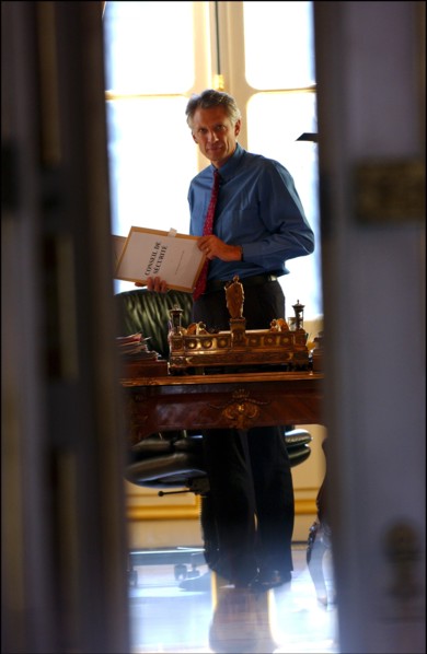 15/02/2003.  Dominique de Villepin, French foreign minister