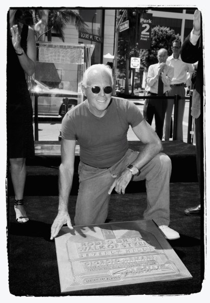 09/00/2003.  Giorgio Armani receives first the "Rodeo Drive Walk of Style" prize