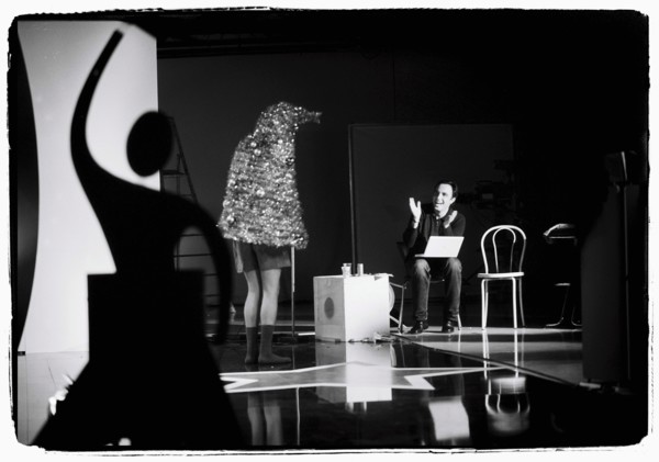 12/00/2003. Nikos Aliagas, host of the Star Academy shows backstage and on stage.