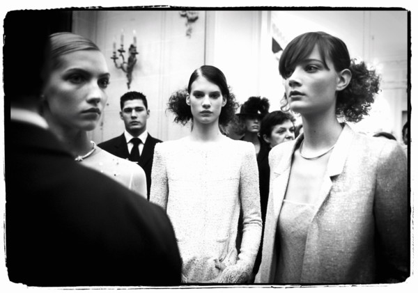 01/00/2004.  Chanel Fashion Designer Karl Lagerfeld, backstage of the Haute Couture Spring-Summer 2004 fashion show.