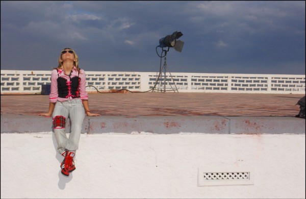 01/00/2004. French singer Priscilla shooting her new clip