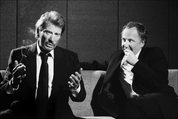 Johnny Hallyday et Fabrice Luchini
