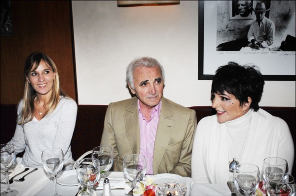 Charles Aznavour, sa fille Katia et Liza Minelli
