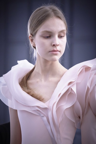 Fittings before Ralph & Russo Haute Couture show