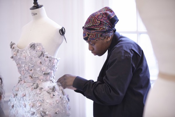 Fittings before Ralph & Russo Haute Couture show