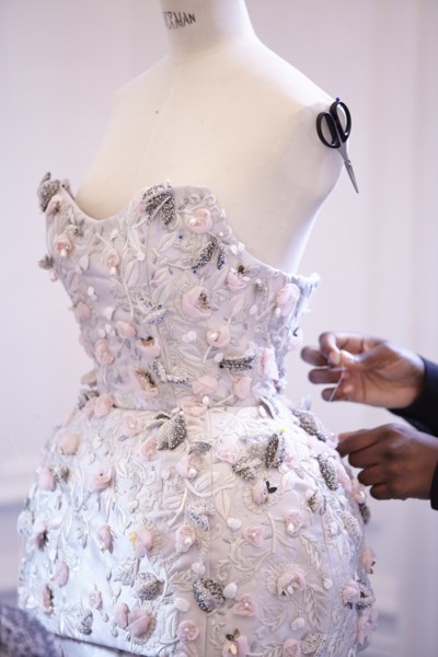 Fittings before Ralph & Russo Haute Couture show