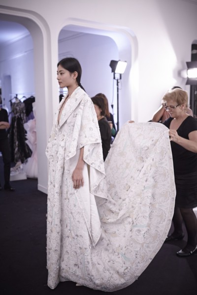 Coulisses du défilé Ralph & Russo 2015