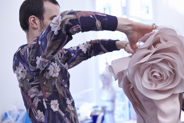 Fittings before Ralph & Russo Haute Couture show