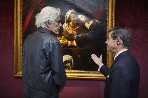 Exhibition in New York of a painting attributed to Caravaggio.