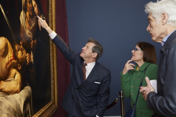 Exhibition in New York of a painting attributed to Caravaggio.