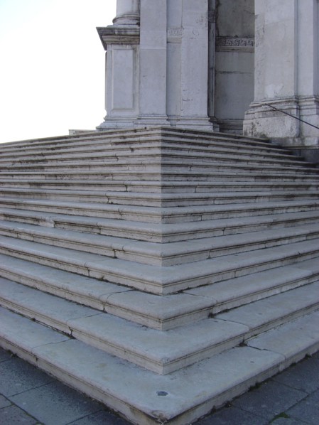 Salute church's steps in Venice