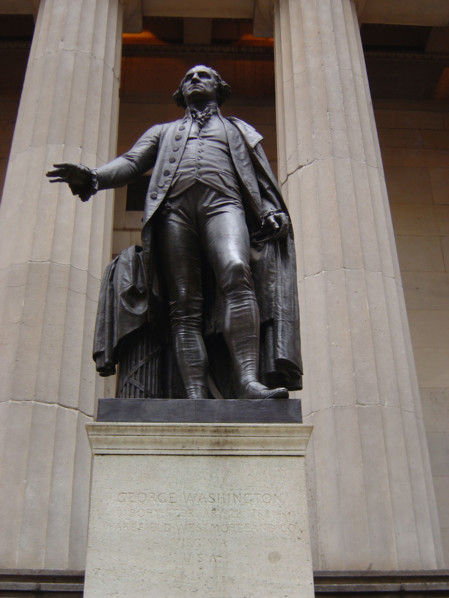 New-York (USA), Manhattan, Financial District - Statue de George Washington