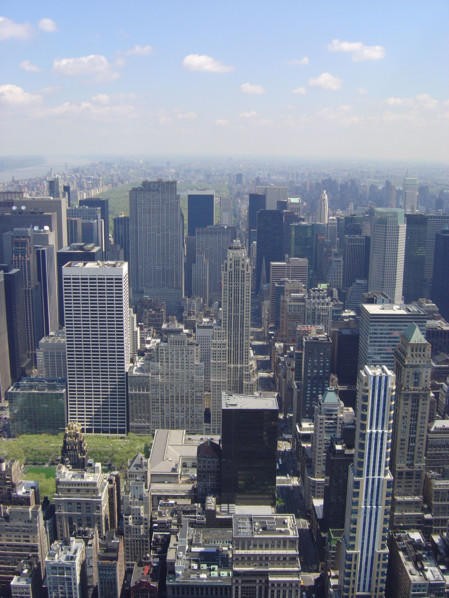 New-York (USA), Manhattan, Vue depuis l'Empire State Building : 5th Avenue, Midtown, Bryant Park &
