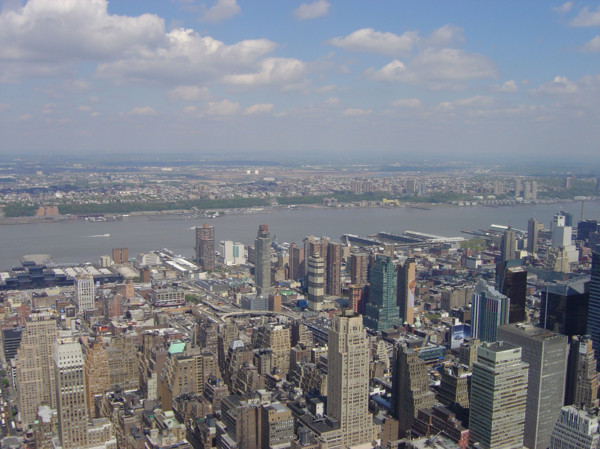 New-York (USA), Manhattan, Hudson River, Clinton, vus depuis l'Empire State Building