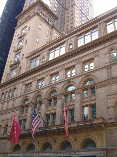 New-York (USA), Manhattan, Carnegie Hall (façade) West 57th Street