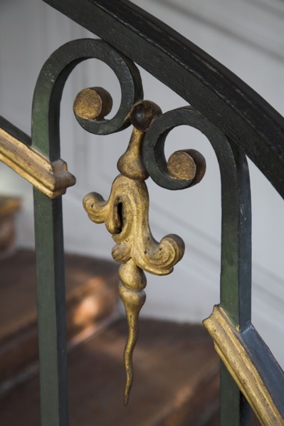 Versailles126 Château de Versailles, Petit Trianon, Escalier vers l'attique, détail de la rampe en