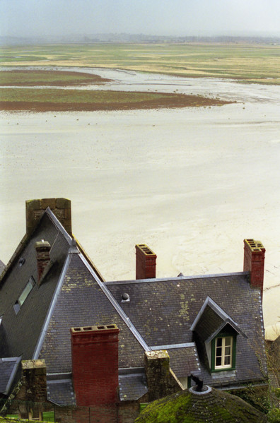 MtSaintMichel15 Les prés et les sables de la baie depuis le Mont Saint Michel