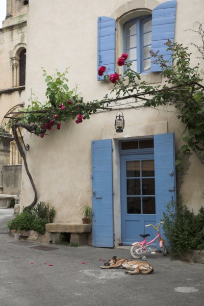 Provence710 Lubéron, Lourmarin, volets bleus