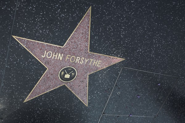 Hollywood Boulevard, Walk of Fame, stars / étoiles : John Forsythe