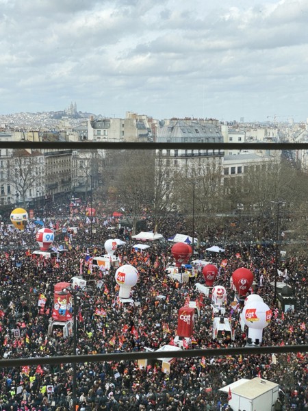 Place de la Bastille à Paris, Manifestation, 23 mars 2023