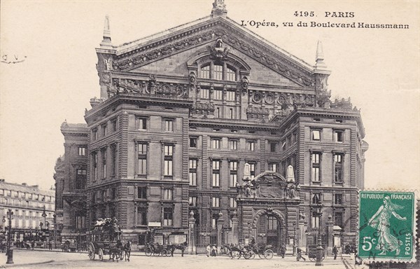 Façade arrière de l'Opéra Garnier, vers 1910