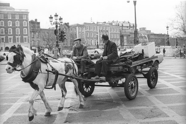 Cheval et charrette, rue O'Connell