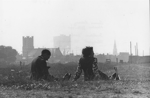 Couple on grass, Irishtown, Dublin