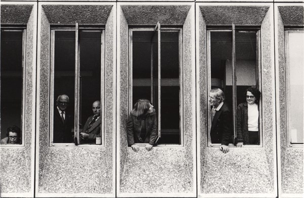 Watching from office windows, Phibsboro, Dublin