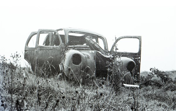Dumped car