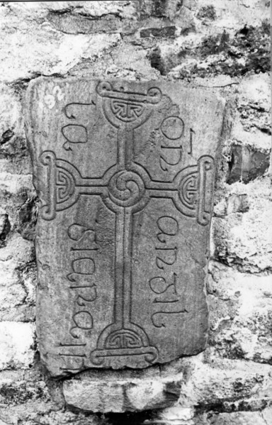 Early Christian inscribed gravestone, Clonmacnoise, County Offaly