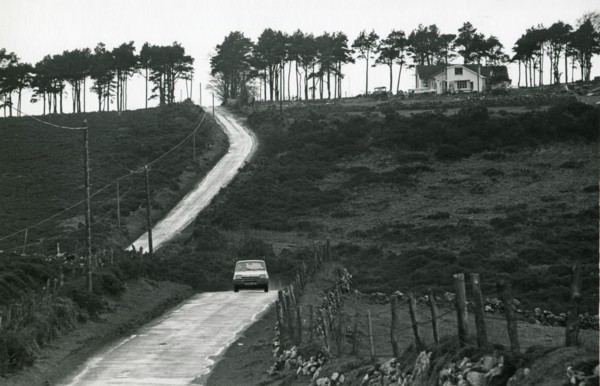 Hilly road in County Wicklow, Ireland