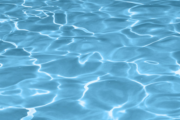 Clear blue water.
