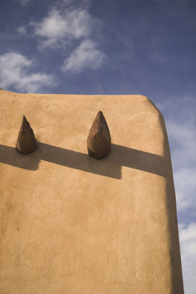 Adobe detail Santa Fe New Mexico.