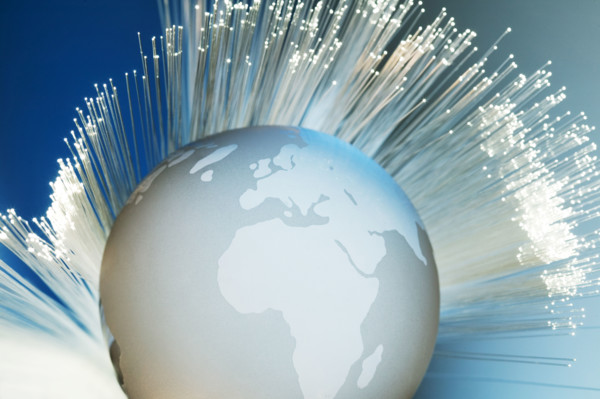 Fiber optics with globe.