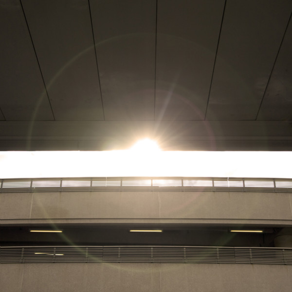 Architectural feature and the sun.