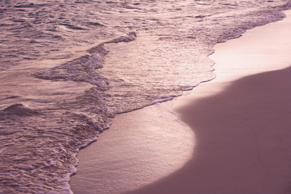 Deserted beach scene.