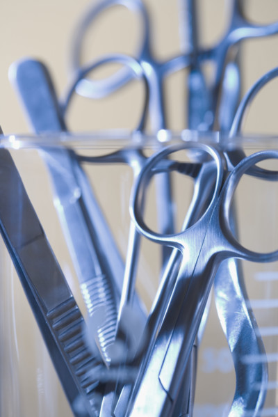 Still life of medical instruments.