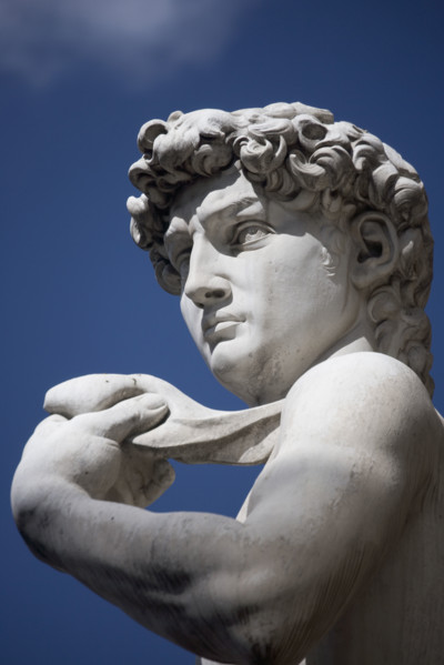 Michelangelo's David in the Piazza della Signoria Florence Italy.
